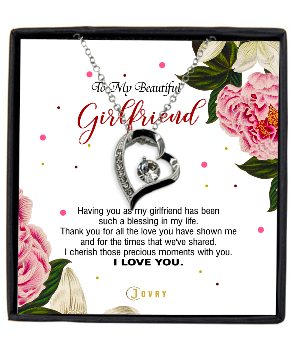 Luxury Heart - Silver Plated - To My Beautiful Girlfriend - MC0019