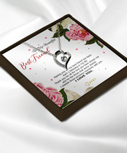 Load image into Gallery viewer, Luxury Heart - Silver Plated - To My Beautiful Best Friend - MC0026
