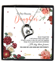 Load image into Gallery viewer, Luxury Heart - Silver Plated - To My Amazing Daughter - MC0003
