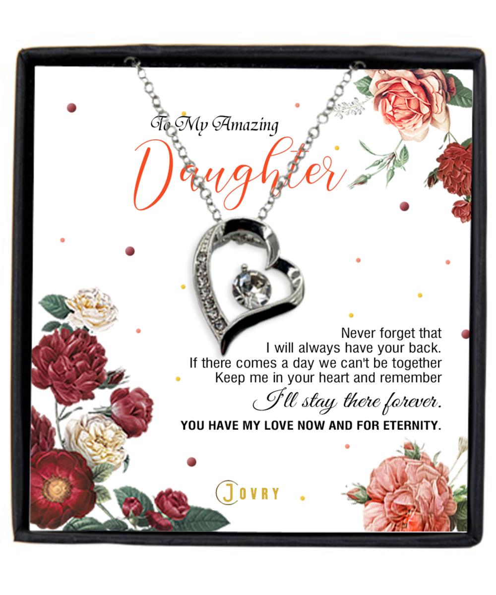 Luxury Heart - Silver Plated - To My Amazing Daughter - MC0003