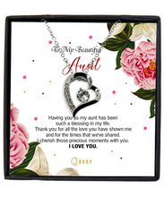 Load image into Gallery viewer, Luxury Heart - Silver Plated - To My Beautiful Aunt - MC0001
